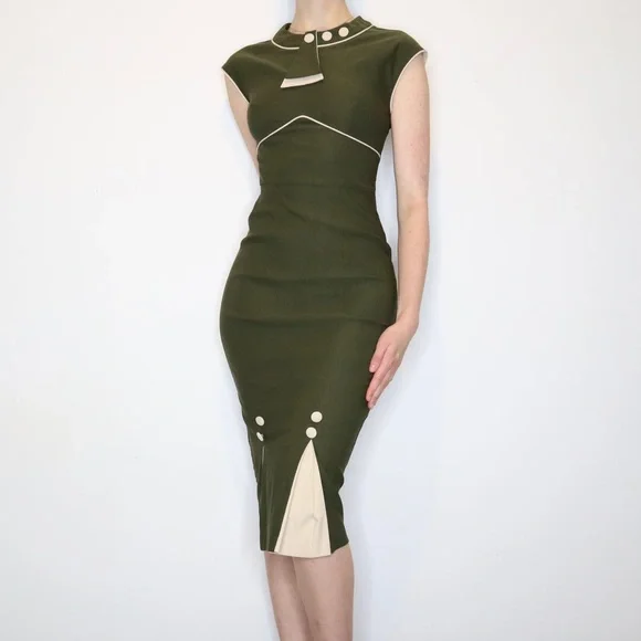 green emerald velvet dress Be Mine 1950's Sweet Cherry Swing Dress by Stop Staring!